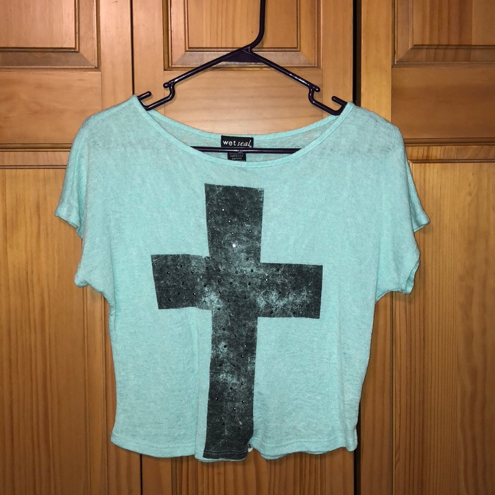 Wet seal crop top